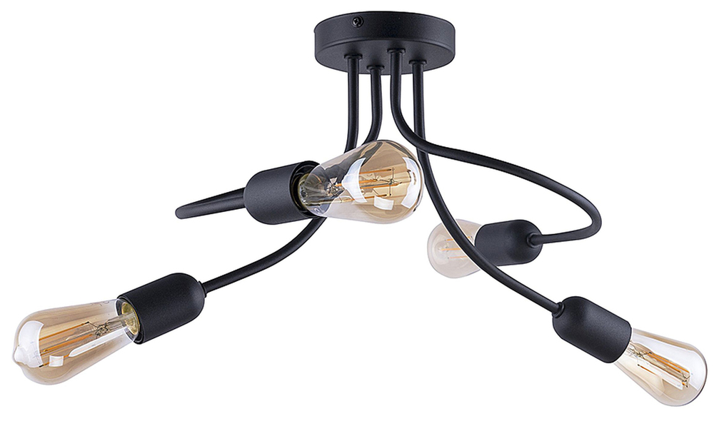 SELSEY Lampa wisząca Emigur x4 czarna