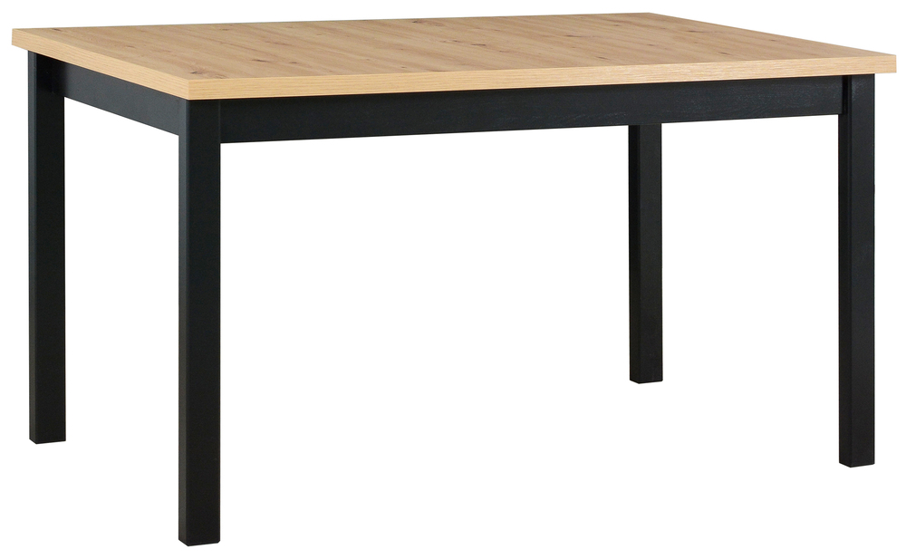 SELSEY Stół drewniany do jadalni Moized 120x80 cm czarny/dąb artisan