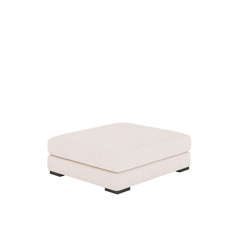 SELSEY Pufa Mia kremowa w tkaninie łatwoczyszczącej