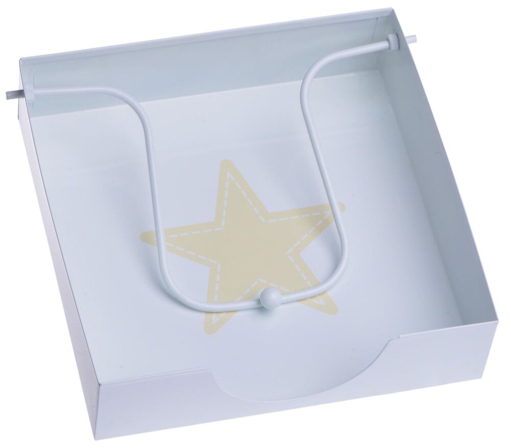 SELSEY Serwetnik Zollked metalowy biały ze złotą gwiazdką