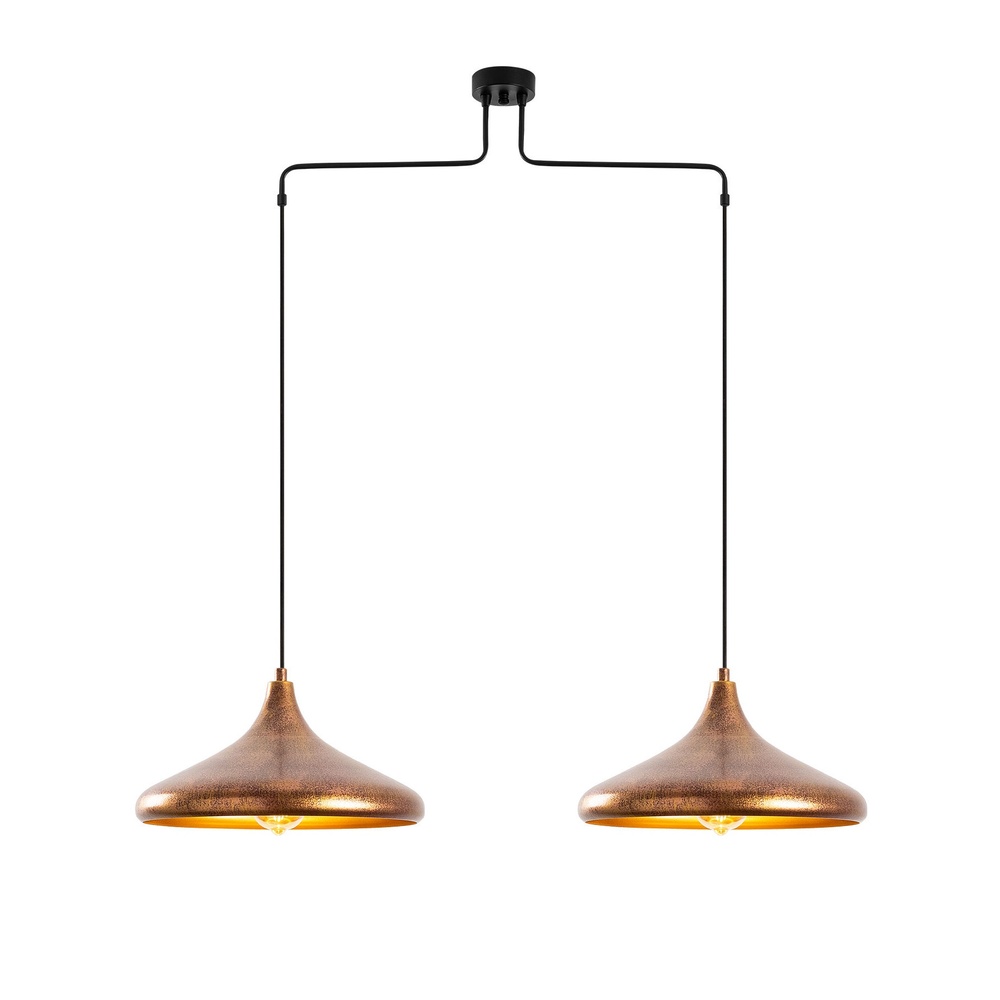 SELSEY Lampa wisząca Nairred x2 postarzane złoto