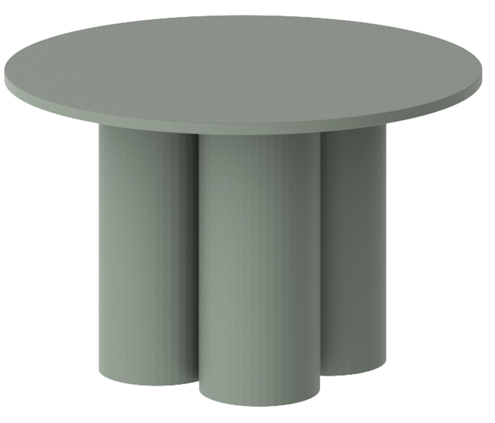SELSEY Stolik kawowy Stessle okrągły 80 cm zielony mat