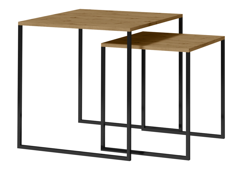 SELSEY Zestaw dwóch stolików kawowych Abirly dąb artisan