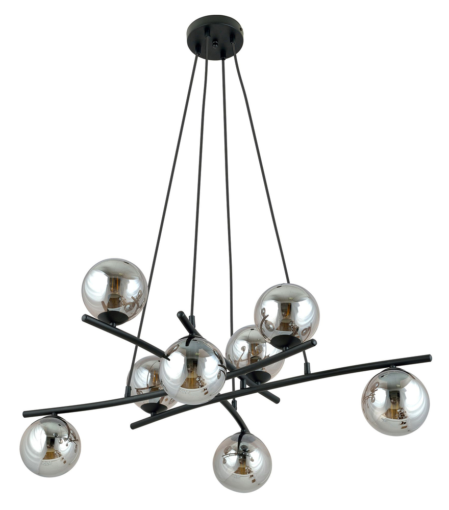 SELSEY Lampa wisząca Vrestello czarno-grafitowa x8