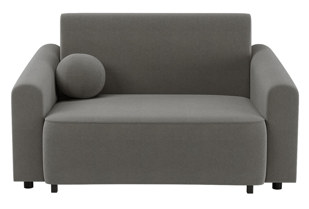 SELSEY Kanapa rozkładana dwuosobowa Stevio 150 cm z pojemnikiem ciemnoszara szenil hydrofobowy