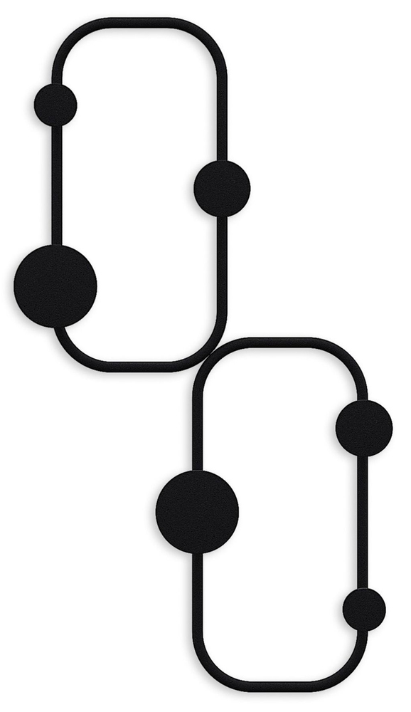 SELSEY Wieszak ścienny Ladybug metalowy czarny