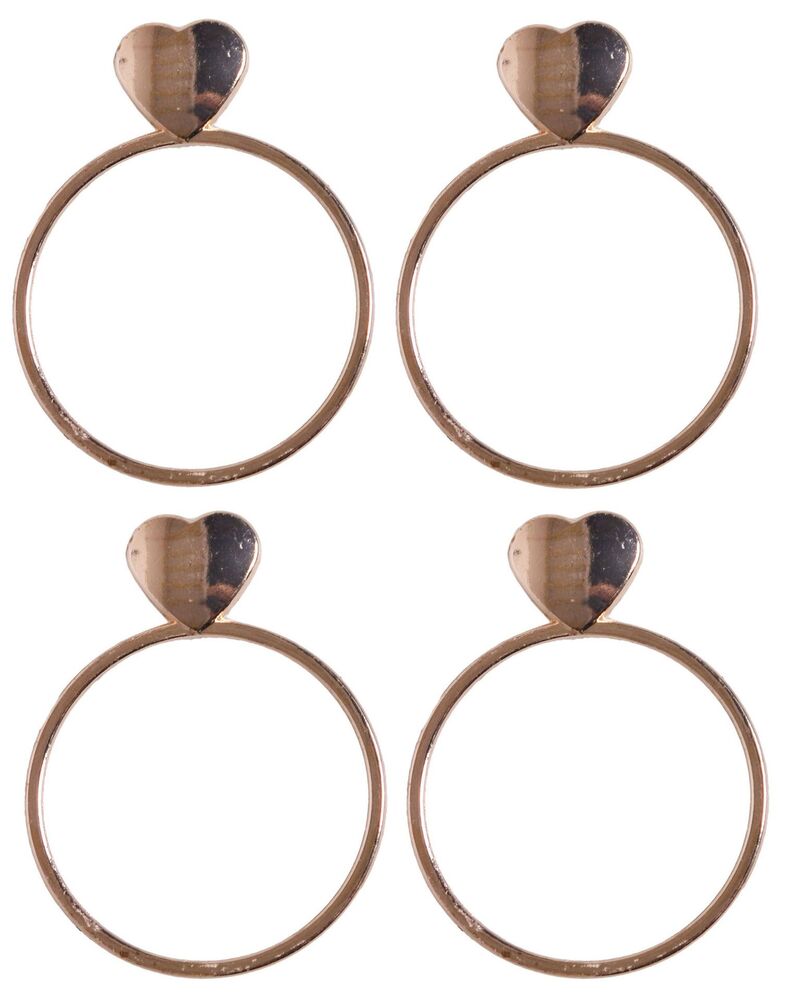 SELSEY Zestaw czterech serwetników Lapettes złote