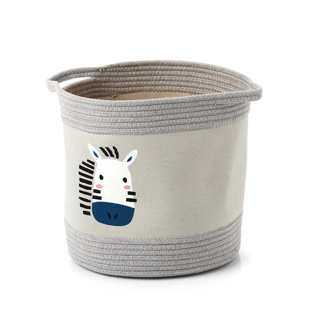 SELSEY Koszyk Kidero szary z zebrą