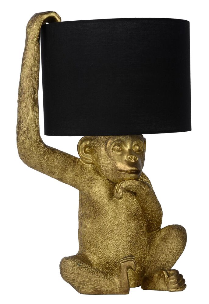 SELSEY Lampa stołowa Chimp małpka złota