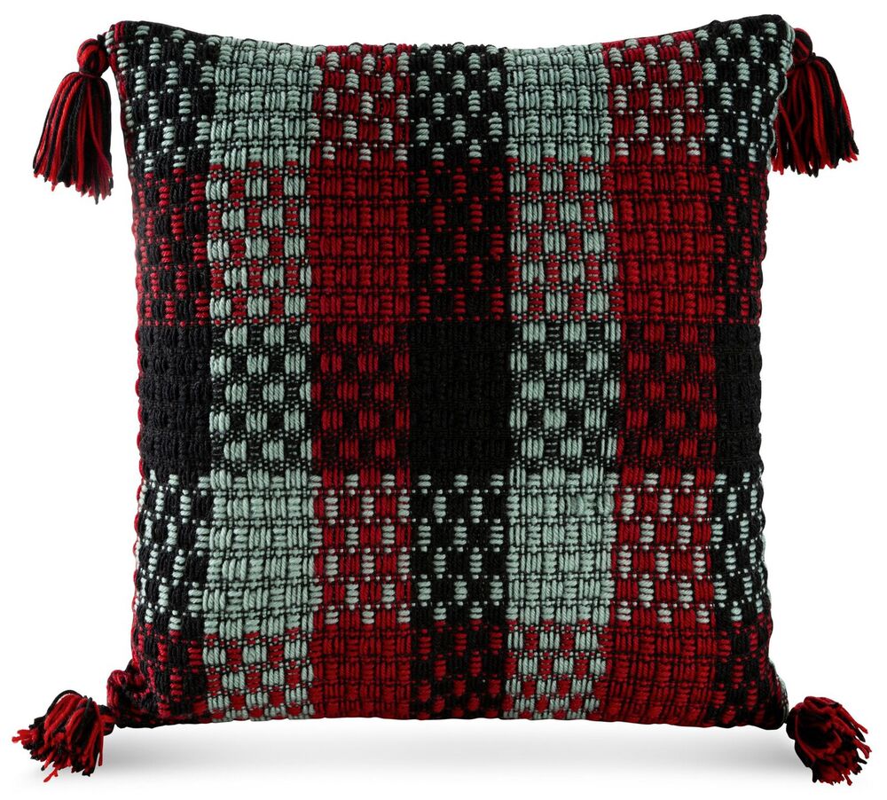 SELSEY Poszewka na poduszkę Hilar 45x45 cm miętowo-czerwona