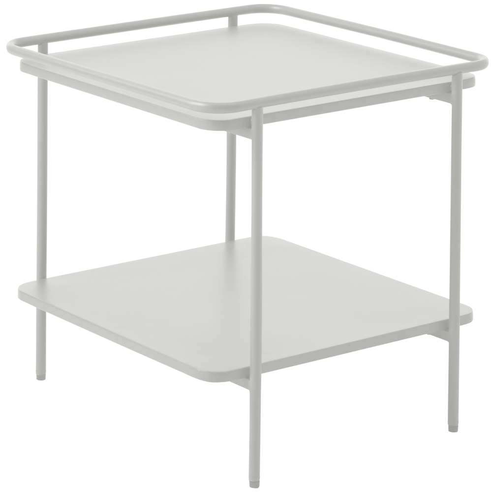 SELSEY Stolik boczny Yuba 45x45 cm z półką kremowy