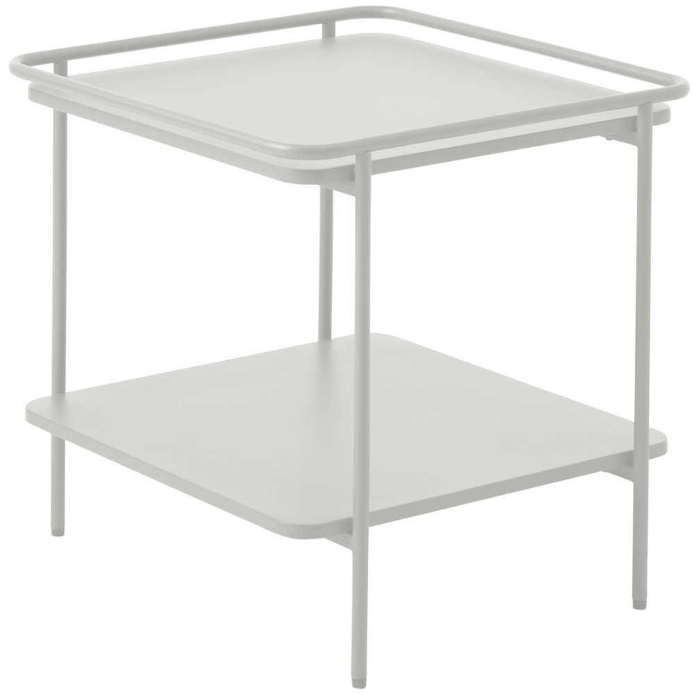 SELSEY Stolik boczny Yuba 45x45 cm z półką kremowy