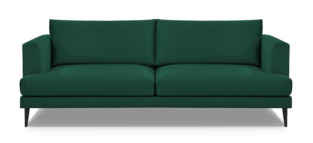 SELSEY Sofa trzyosobowa Dragato zielona welur