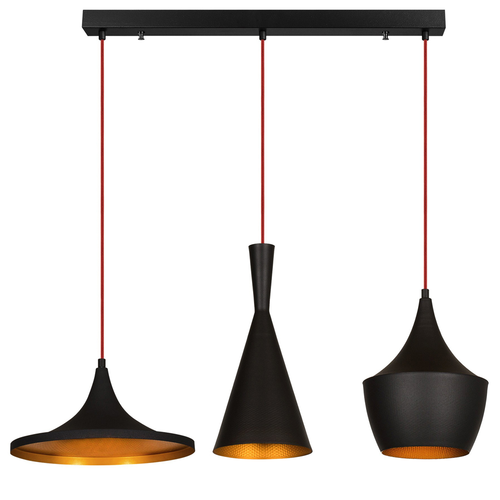 SELSEY Żyrandol Palmares x3 czarny