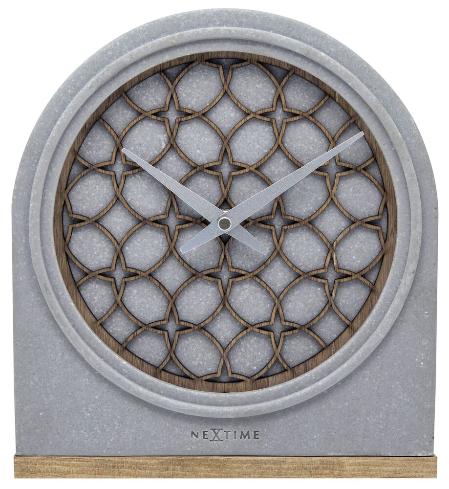 SELSEY Zegar stojący Concrete Love 24x21 cm szary