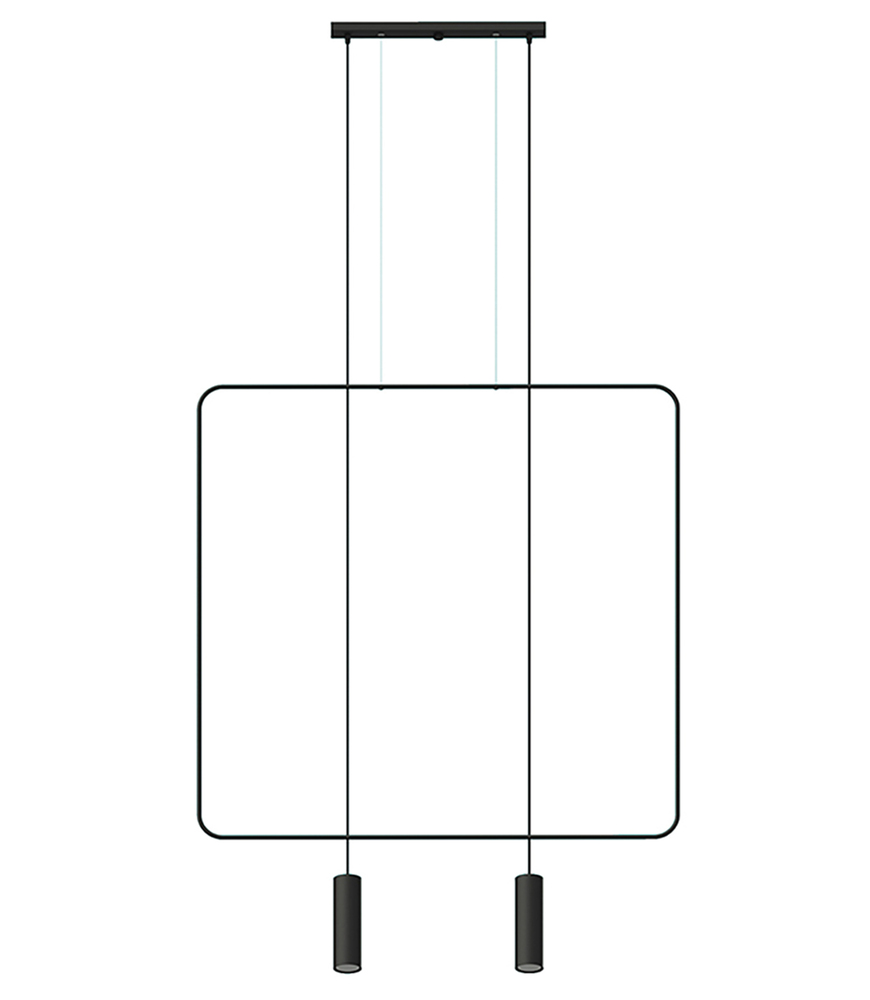 SELSEY Lampa wisząca Blumify 100 cm czarna