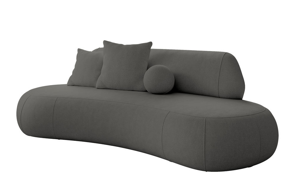 SELSEY Sofa trzyosobowa Balme szara w tkaninie łatwoczyszczącej
