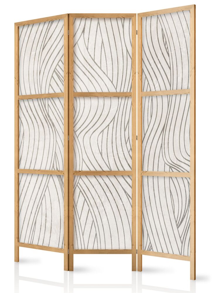 SELSEY Parawan japoński Falujące wstęgi 161x135 cm