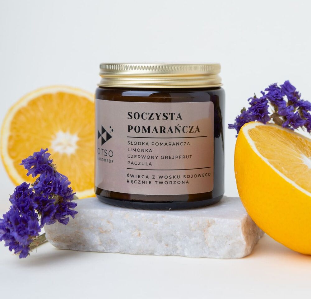 SELSEY Świeca sojowa zapachowa Soczysta pomarańcza 120 ml