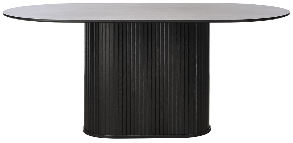 SELSEY Stół owalny Gativel 95x180 dąb czarny