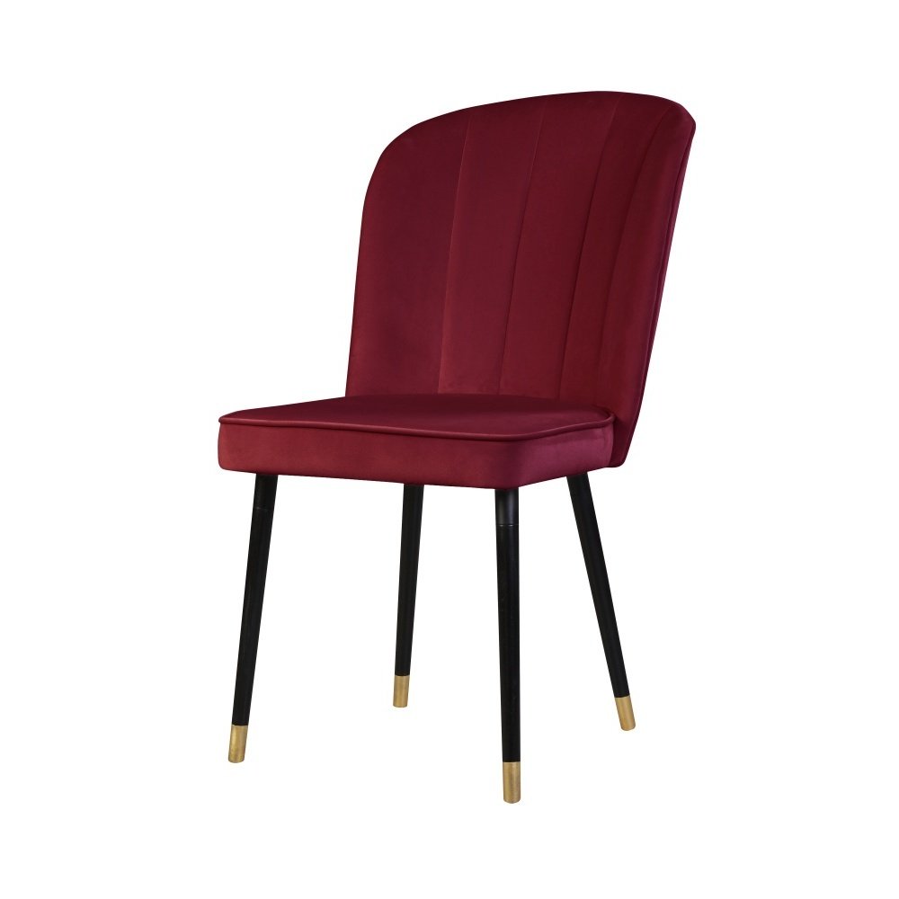 SELSEY Krzesło tapicerowane Guavra bordowe
