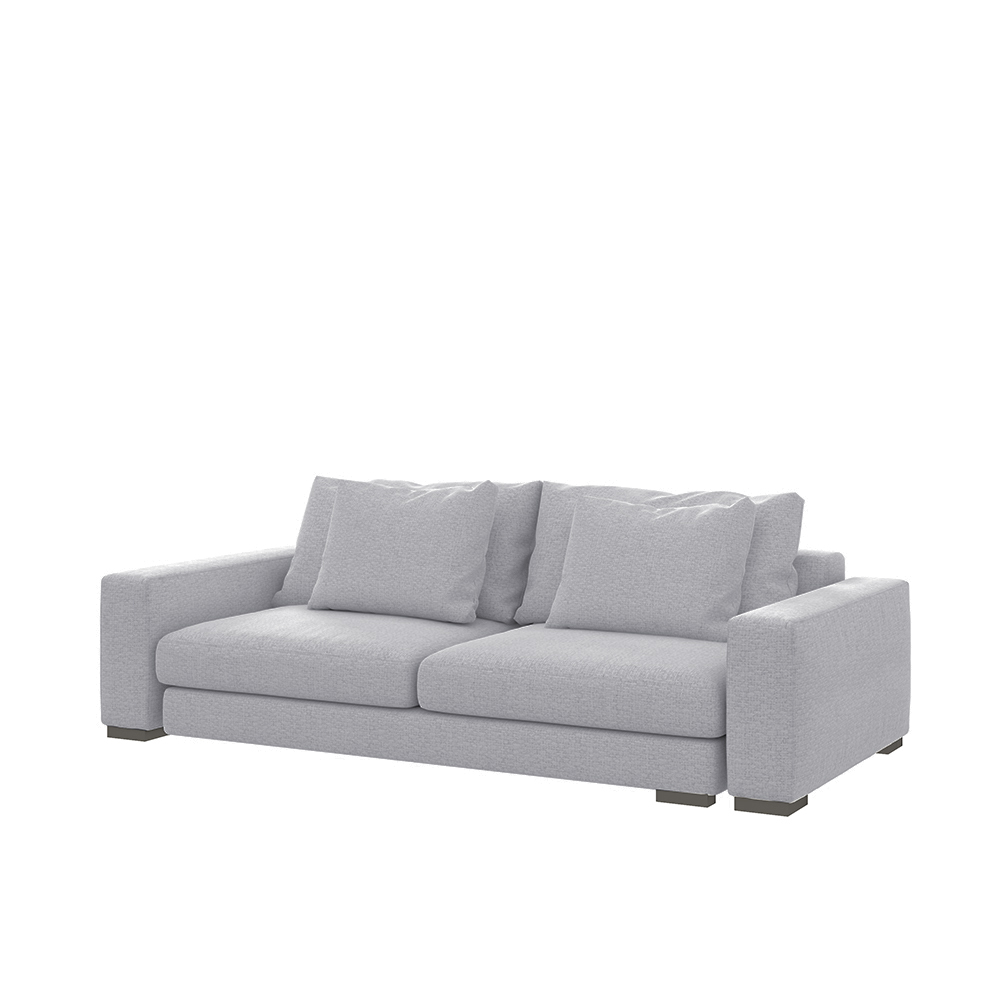 SELSEY Sofa dwuosobowa Mia jasnoszara w tkaninie łatwoczyszczącej