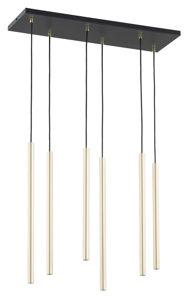 SELSEY Lampa wisząca Corinaldo złota x6