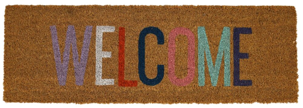 SELSEY Wycieraczka do butów Miloste 75x25 cm z napisem Welcome