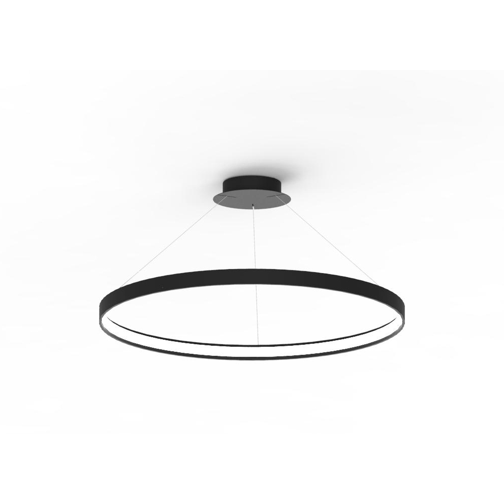 SELSEY Lampa wisząca Lavorio czarna średnica 78 cm