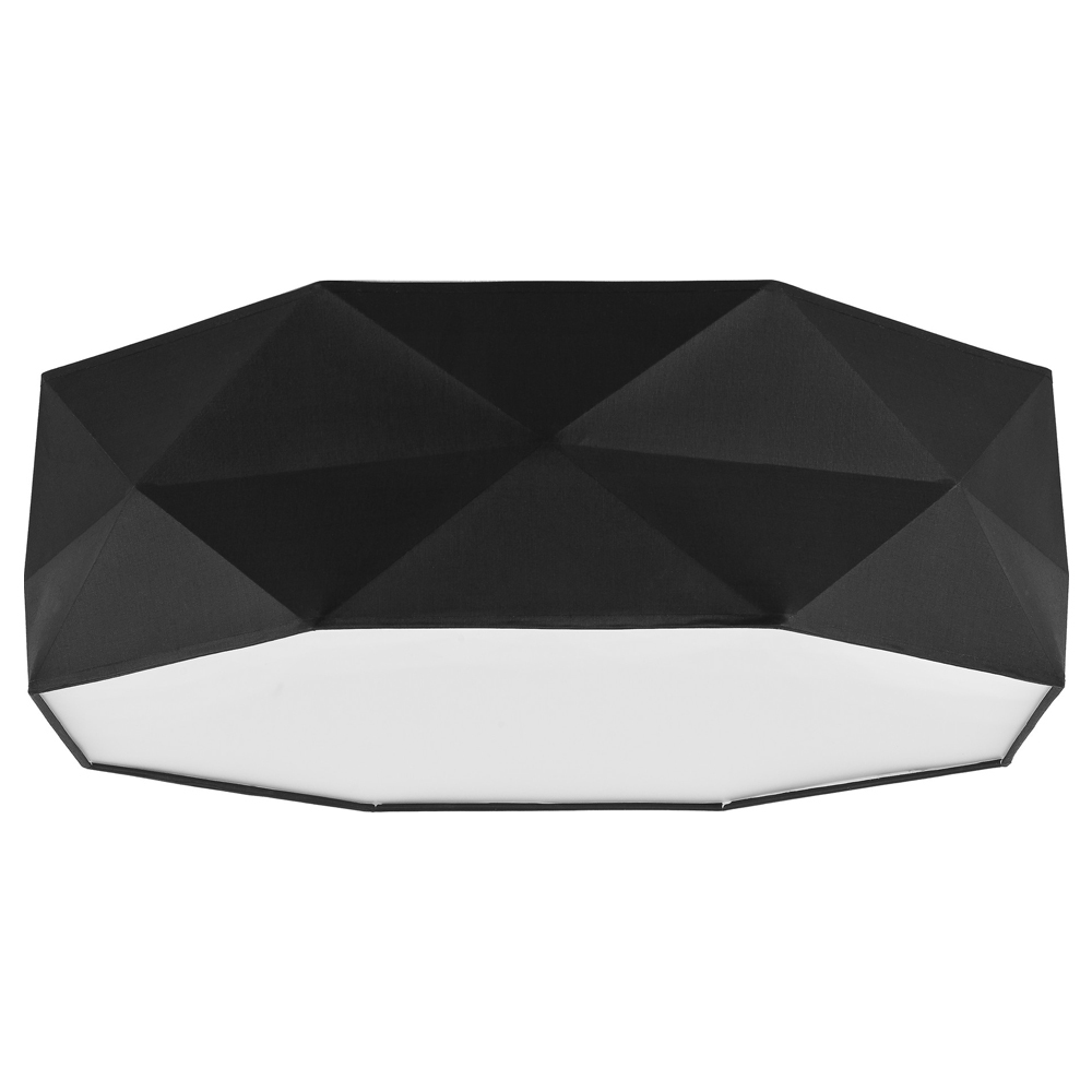 SELSEY Plafon sufitowy Konte średnica 52 cm czarny