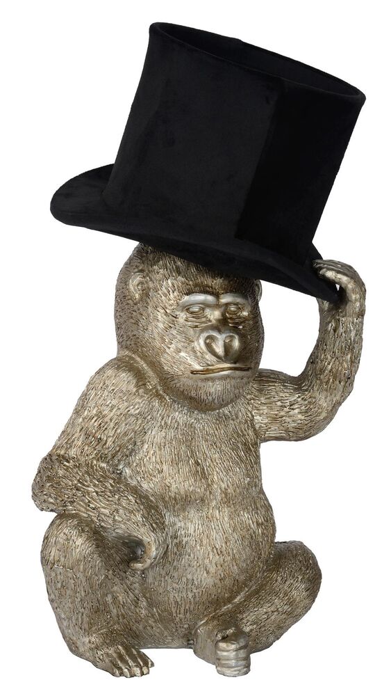 SELSEY Lampa stołowa Gust goryl czarno-złota