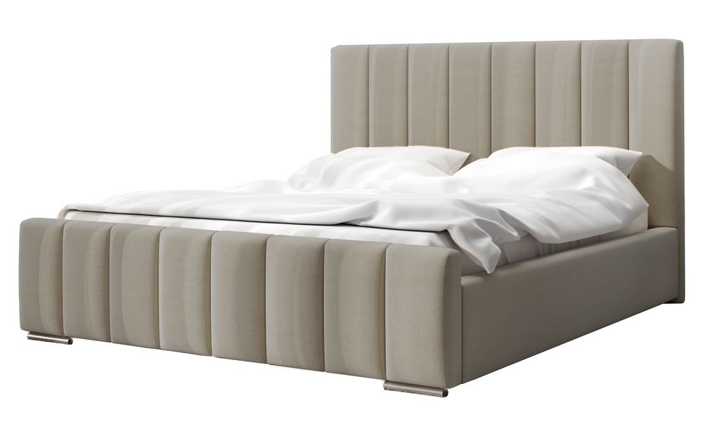 SELSEY Łóżko tapicerowane 180x200 cm Makonis z pojemnikiem i drewnianym stelażem z podnośnikiem sprężynowym zielone welur