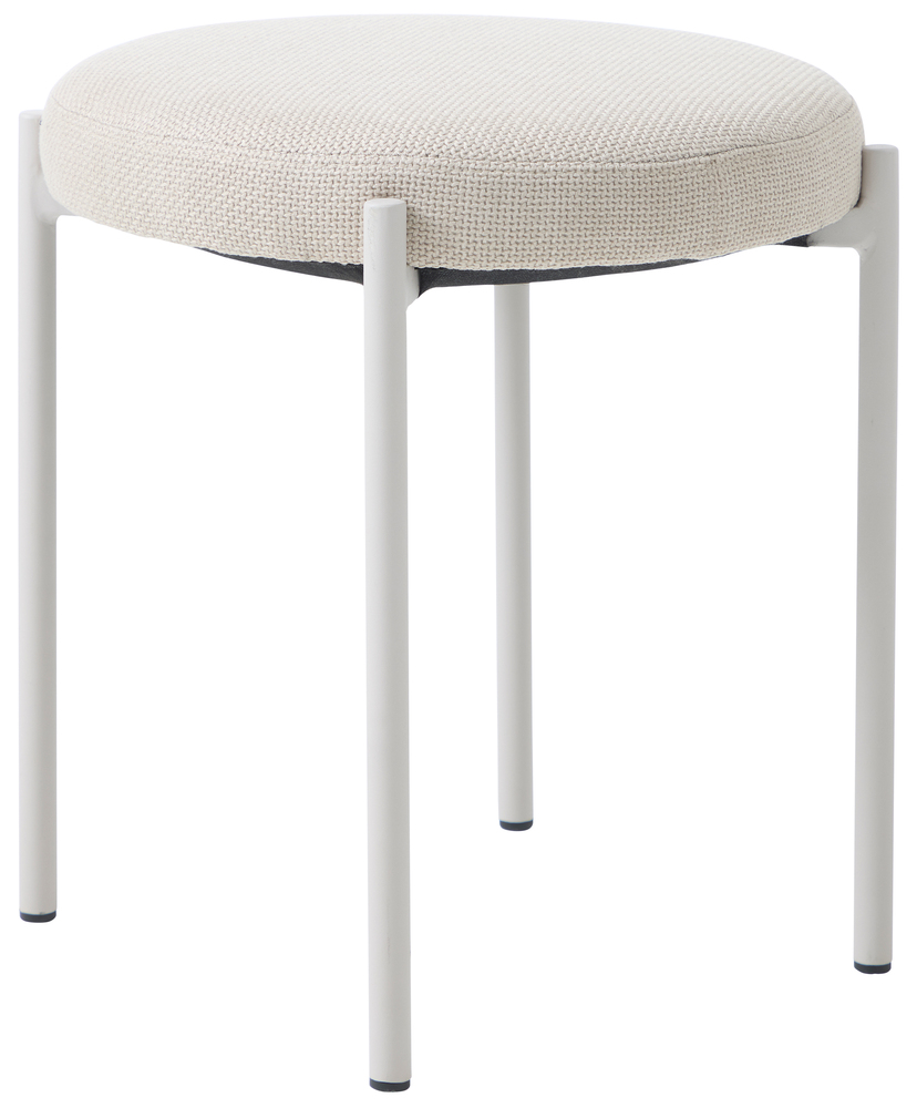 SELSEY Taboret z tapicerowanym siedziskiem Pelican kremowy