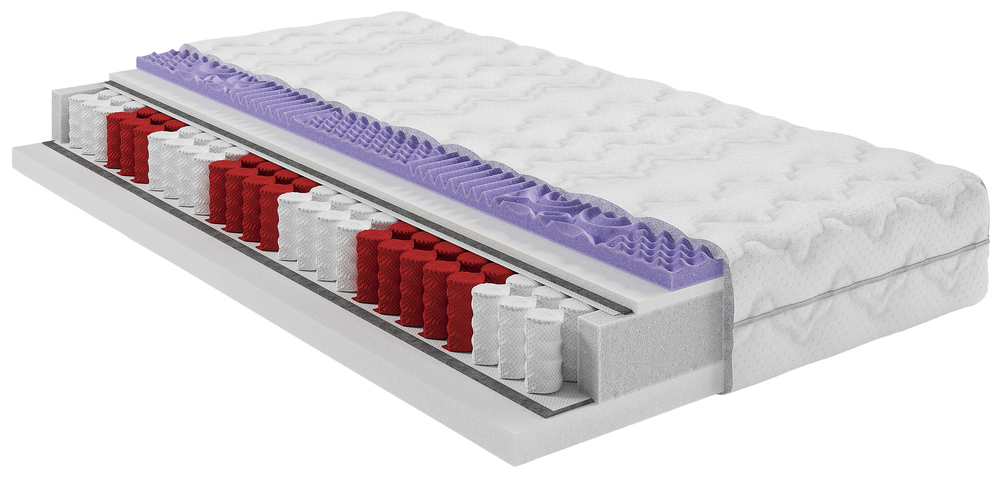 SELSEY Materac kieszeniowy 180x200 cm Vento z pianką antybakteryjną dwustronny