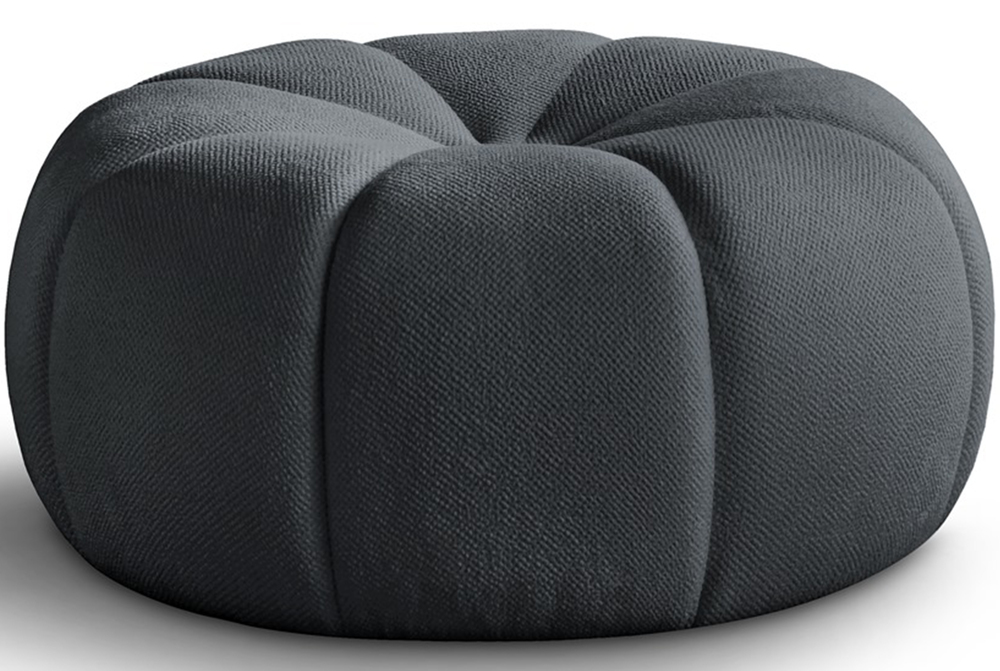 SELSEY Pufa Pumpkini grafitowa plecionka hydrofobowa