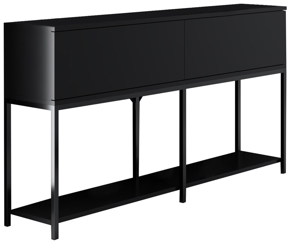 SELSEY Konsola Ferrostis na metalowych nogach czarna