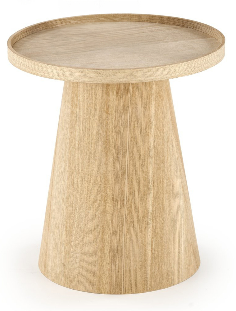 SELSEY Stolik kawowy Ilosive okrągły blat średnica 45 cm dąb naturalny