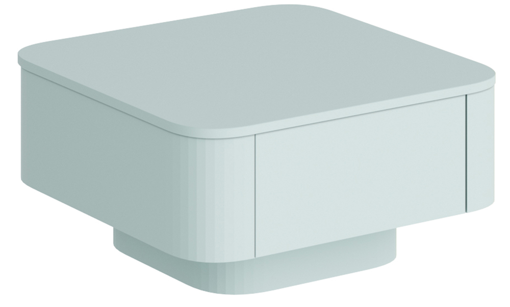 SELSEY Stolik kawowy Hilexed 80x80 cm miętowy mat z szufladą