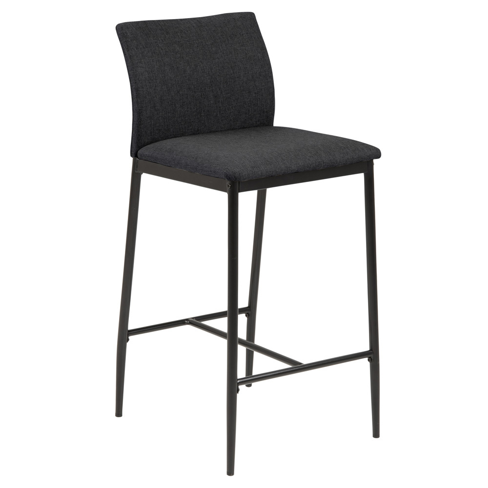 SELSEY Hoker tapicerowany Tayla szara plecionka 90,5 cm