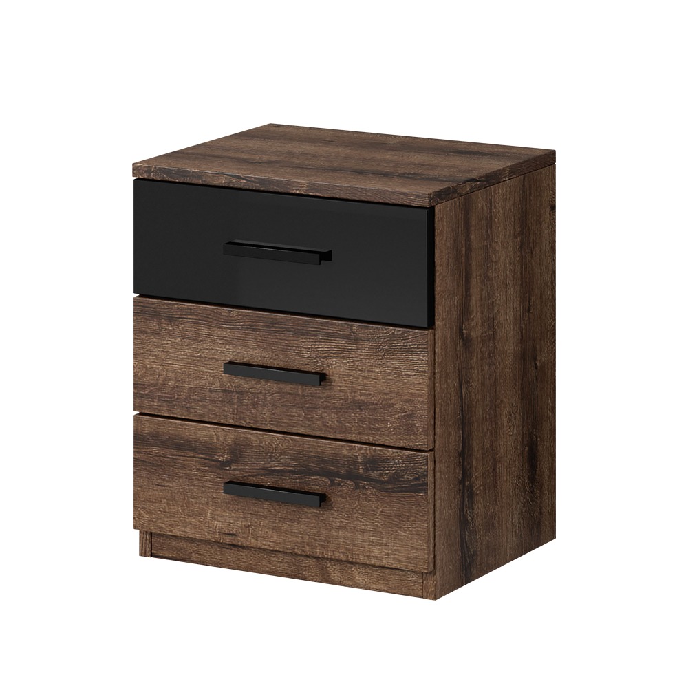 SELSEY Szafka nocna Stamlai z trzema szufladami