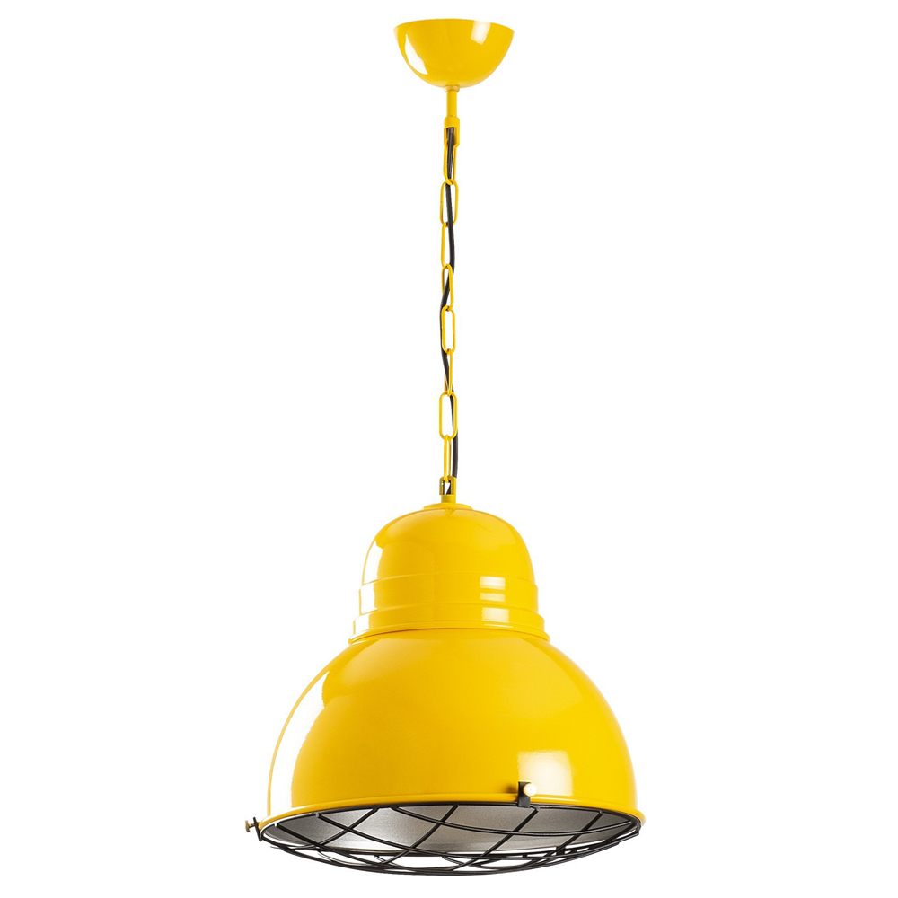 SELSEY Lampa sufitowa Ardulace industrialna średnica 31 cm żółta