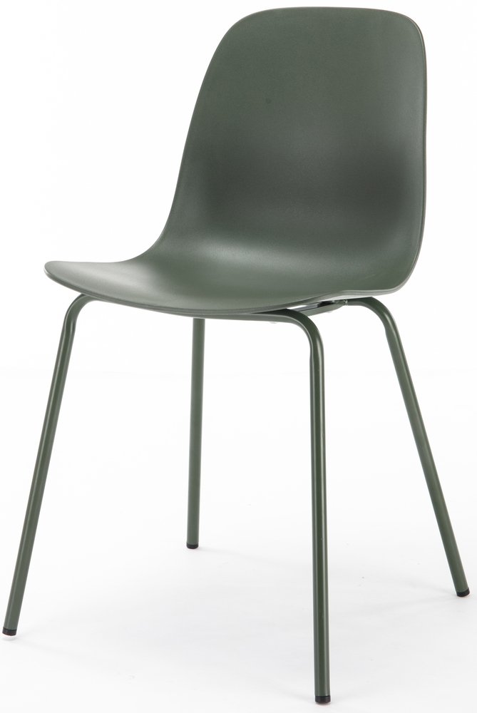 SELSEY Krzesło Whitby na metalowej podstawie oliwkowe