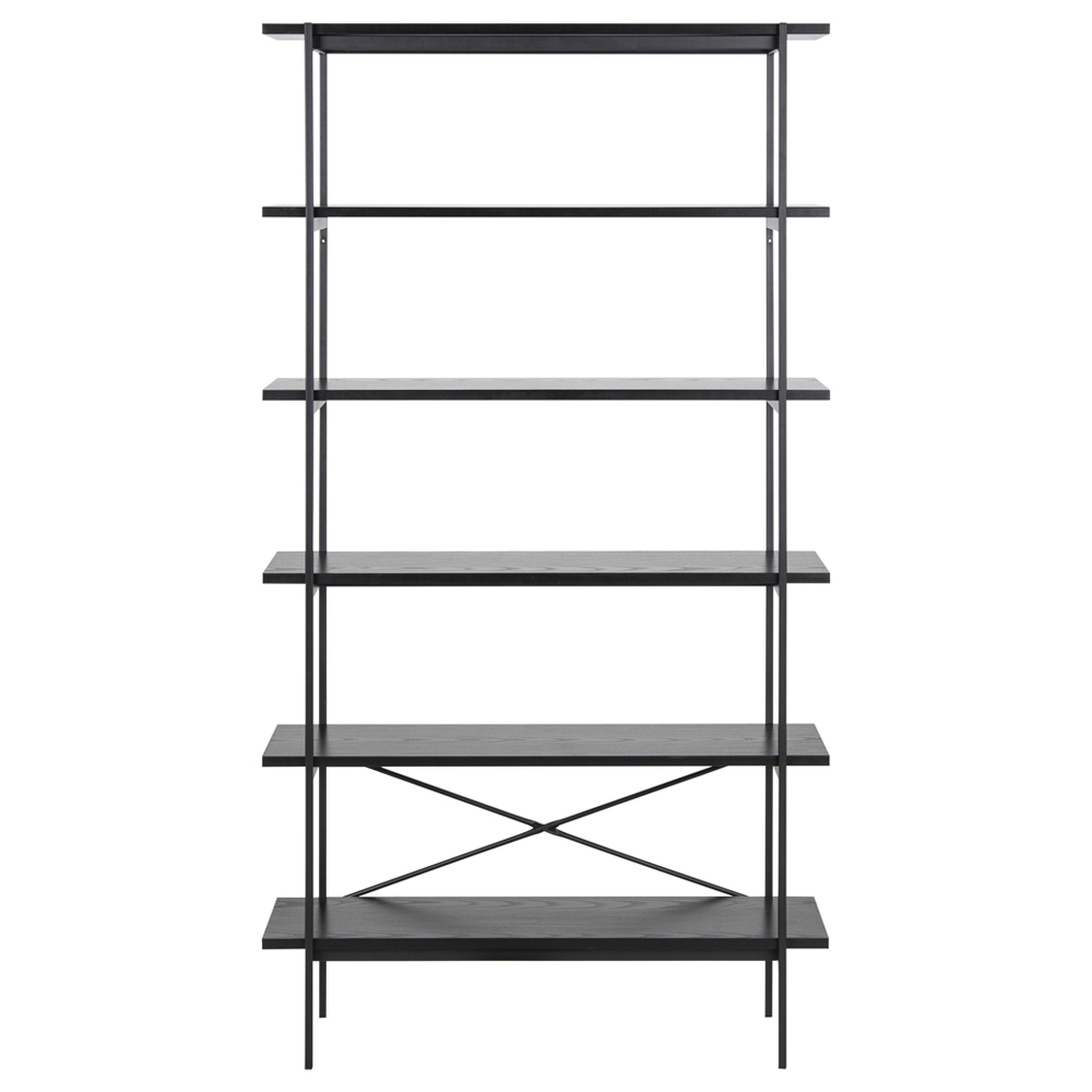 SELSEY Regał na książki Santov pięciopoziomowy czarny