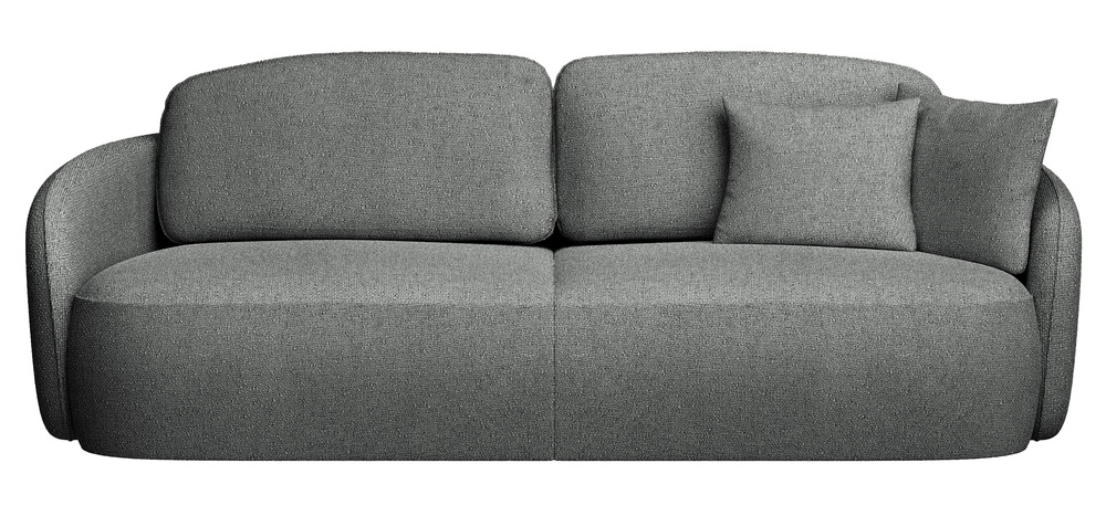 SELSEY Kanapa rozkładana trzyosobowa Savoy z pojemnikiem ciemnoszara szenil hydrofobowy