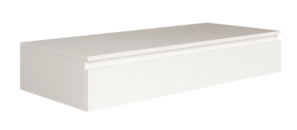 SELSEY Biurko toaletka Bemmi wisząca z szufladami 120 cm biały