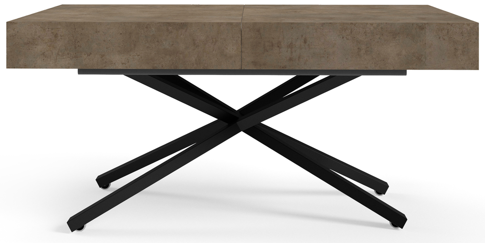 SELSEY Ławostół 2w1 Movilinne rozkładany ciemnoszary beton nogi X-kształtne