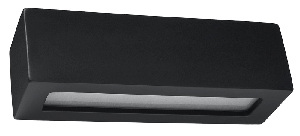 SELSEY Kinkiet ścienny Gevon z ceramiki 32,5 cm czarny