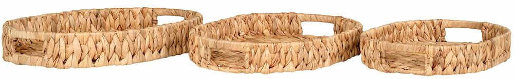 SELSEY Zestaw trzech tac dekoracyjnych Estoril hiacynt wodny