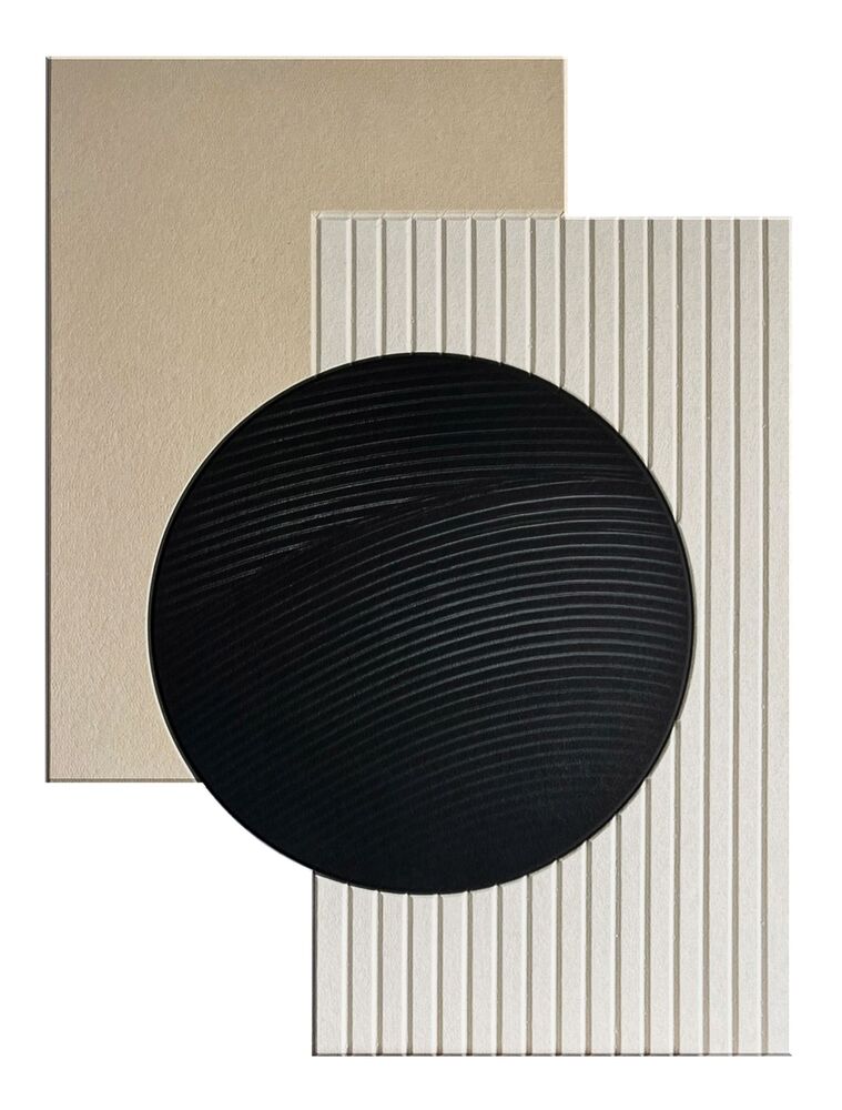 SELSEY Obraz akustyczny Form 120x90 cm czarno-beżowy