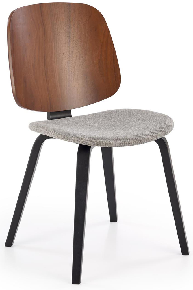 SELSEY Krzesło Eveness drewniane orzech / szary